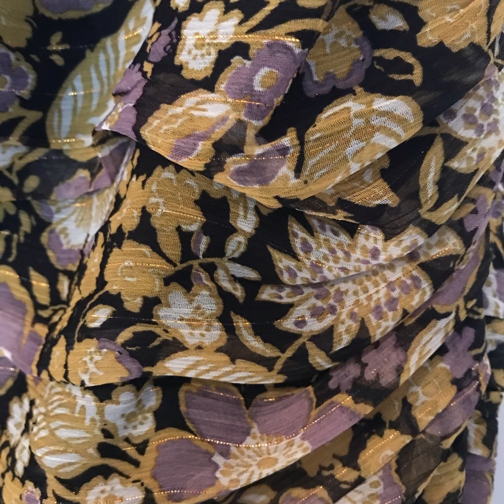 Zara NWT floral draped dress size small - Picture 9 of 12